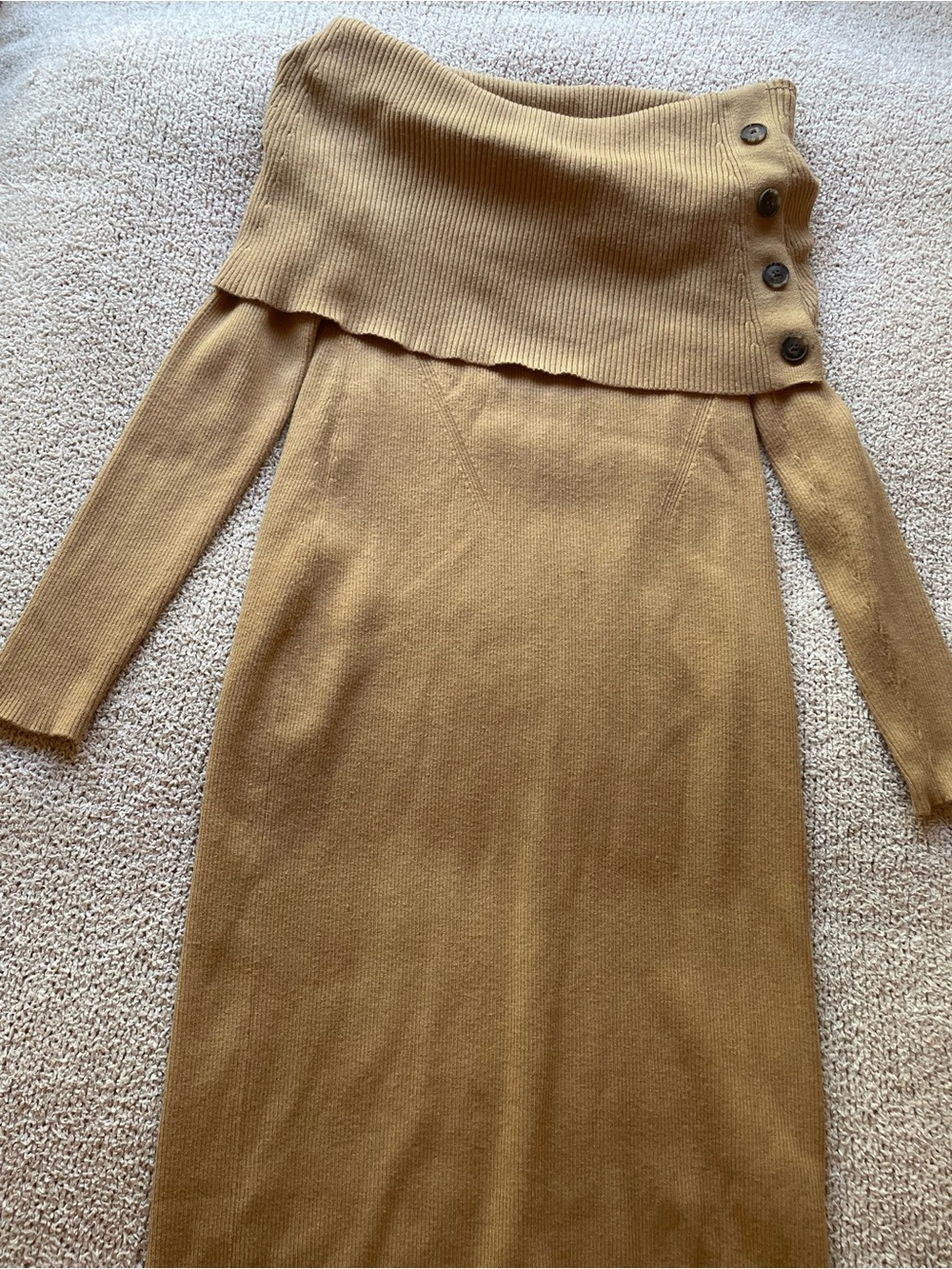 Banana Republic Off-Shoulder Ribbed Knit Sweater Dress EUC - size small